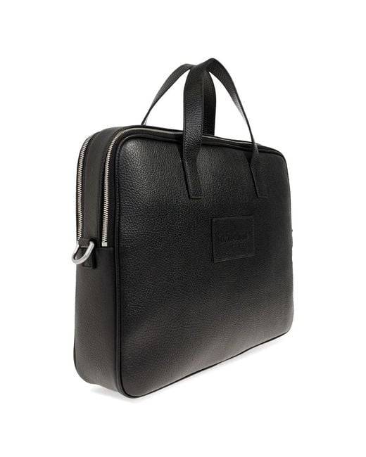 Emporio Armani Black Porte-Documents À Design Embossé for men