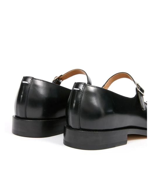 Maison Margiela Black Taby Mary-Jane Leather Loafers for men