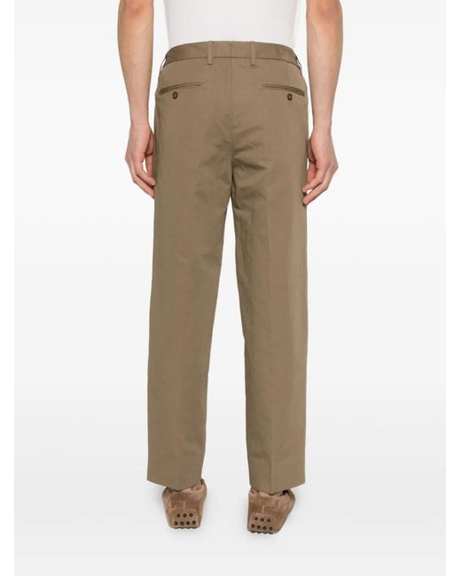 Briglia 1949 White Elasticated Pleated Trousers for men