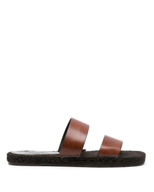 Castaner Brown Kim Double-Strap Slide Espadrilles for men