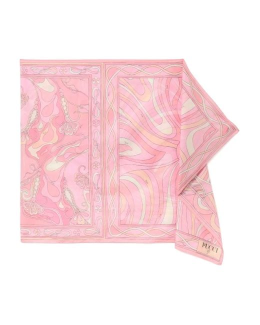Emilio Pucci Marmo-print Pareo Pink