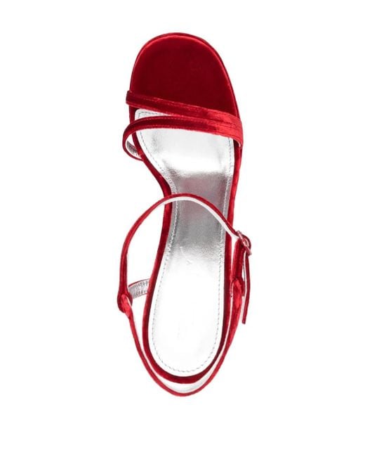 Philosophy Di Lorenzo Serafini Red 145Mm Velvet-Finish Sandals