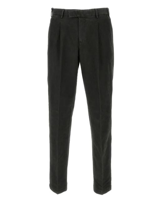 PT Torino Geplooide Broek in het Black voor heren