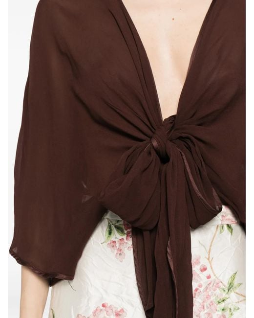 Blouse À Fermeture Nouée Dixie en coloris Brown
