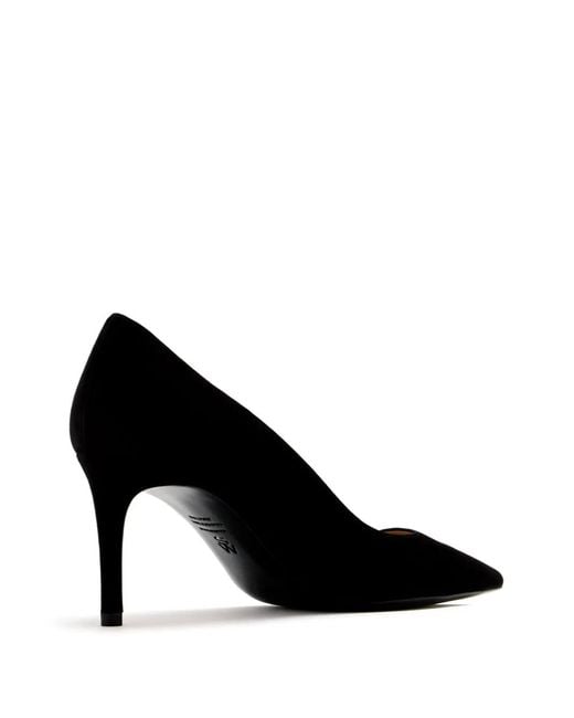 Stuart Weitzman Black 75Mm Suede Pumps