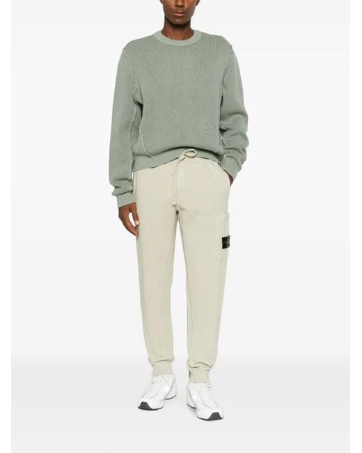 Stone Island Natural Logo-Patch Track Pants for men