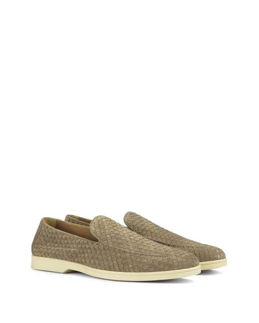 Doucal's Natural Suede Loafers for men