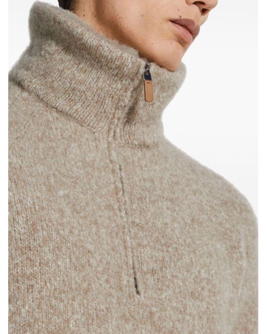 Zegna Gray Cashmere-Blend Sweatshirt for men