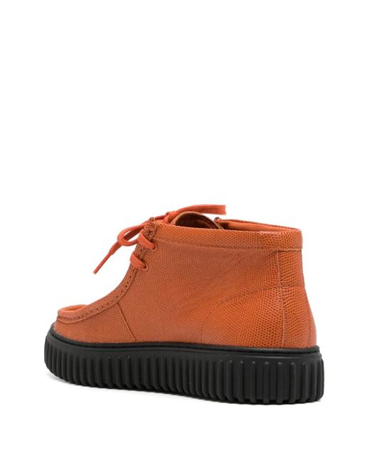 Martine Rose Orange Round-Toe Lace-Up Boots for men