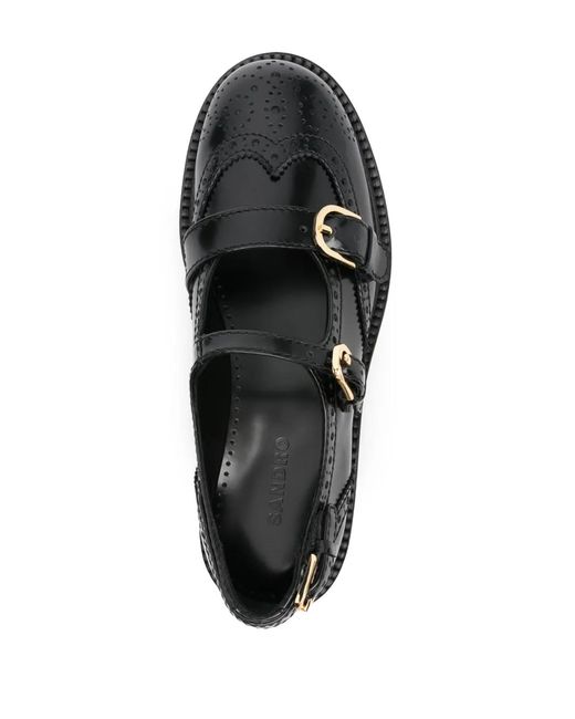 Sandro Black Budapester Mit Schnallendetail