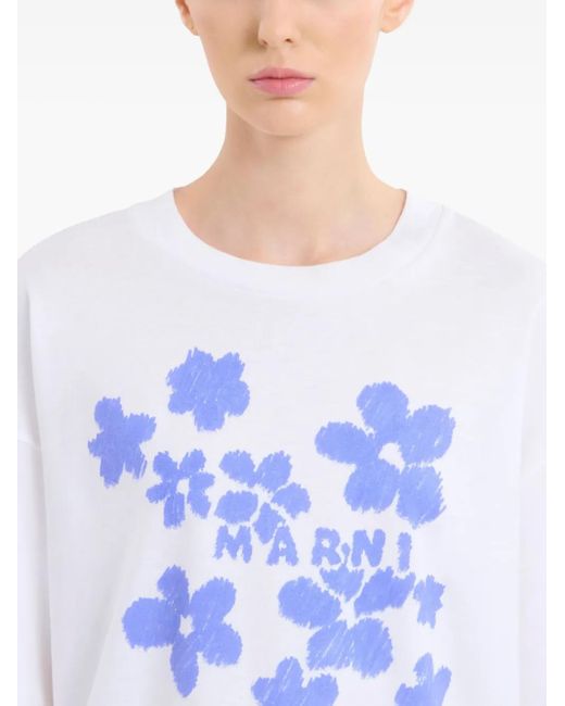 Marni フローラル Tシャツ White