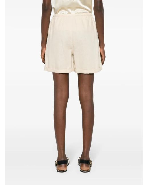 By Malene Birger Natural Josea Slub-Texture Shorts