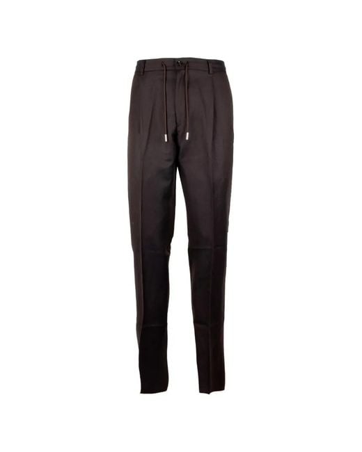 Moorer Brown Anton-Fsr Drawstring Trousers for men