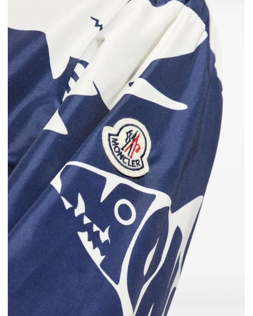 Chaqueta Bómber Con Estampado Shark Moncler de hombre de color Blue