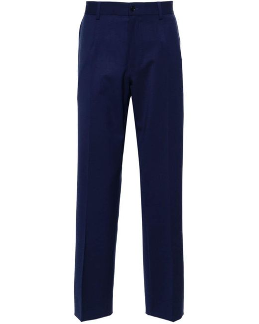 Dolce & Gabbana Blue Wool Blend Trousers for men