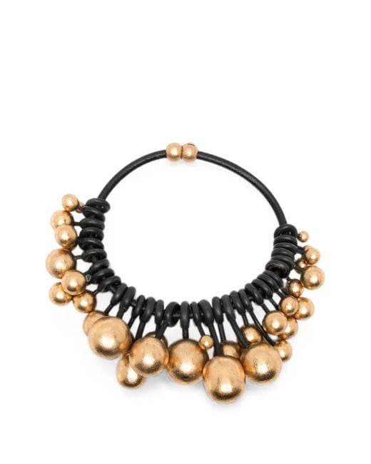 Monies Metallic Bead-Embellished Chunky Necklace