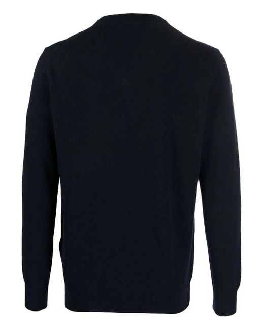 Barbour Blue Essential V-Neck Wool Sweater for men