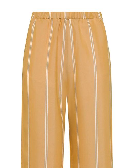 Cruna White Striped Trousers