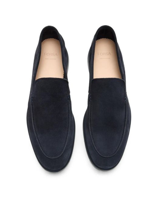 Forsa Blue Austin Round-Toe Loafers for men