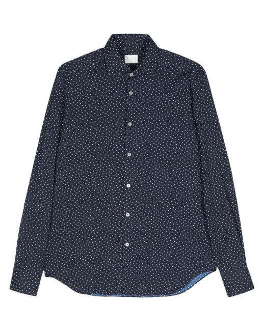 Xacus Blue Geometric-print Shirt for men