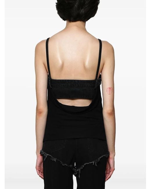 Christopher Esber Black Draped Duo Bustier Top