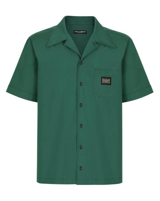 Dolce & Gabbana Green Dg Essentials Short-sleeve Shirt for men