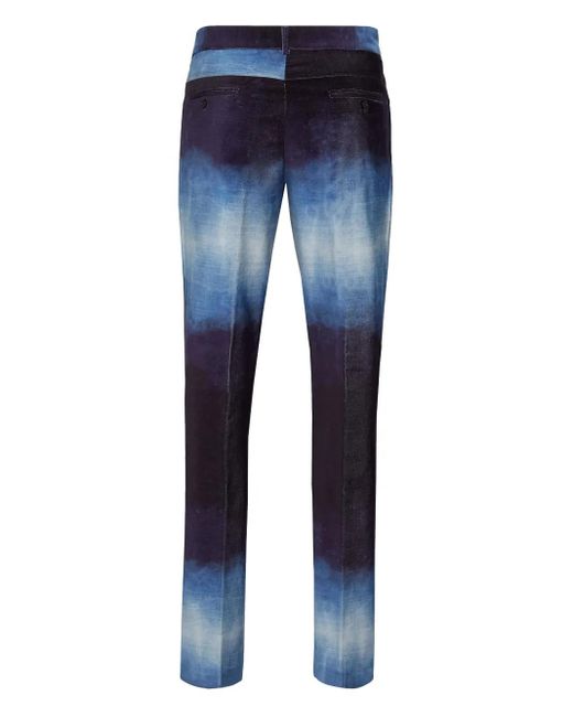 Philipp Plein Blue Bleached Trousers for men