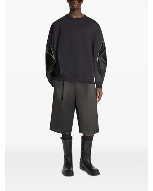 Dries Van Noten Black Pleated Shorts for men
