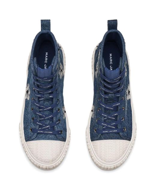 Marc Jacobs Blue High-Top-Sneakers Mit Schnürung
