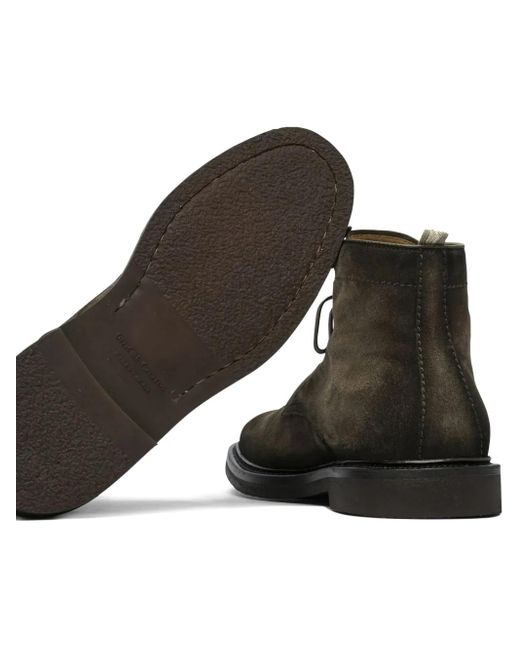 Officine Creative Brown Lace-Up Suede Boots for men