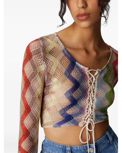 Missoni Natural Open-Knit Blouse