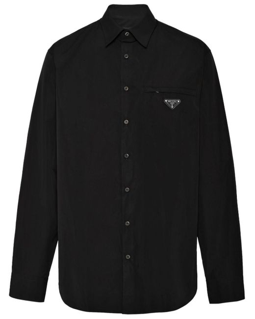 Prada Overhemd Met Email Logo in het Black voor heren