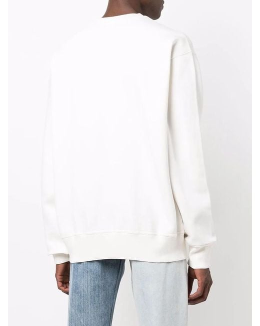 Ambush White Fleece Workshop Sweatshirt With Print for men