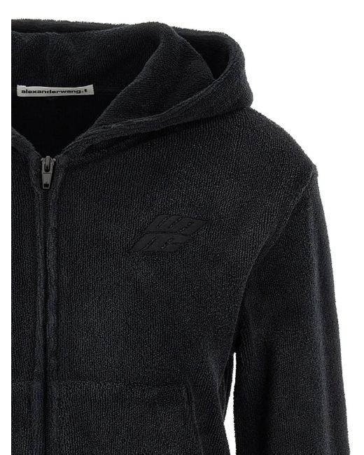 Alexander Wang Hoodie Met Geborduurd Logo in het Black