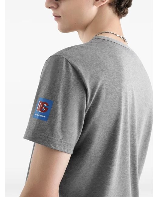 Dolce & Gabbana Gray Logo T-Shirt for men