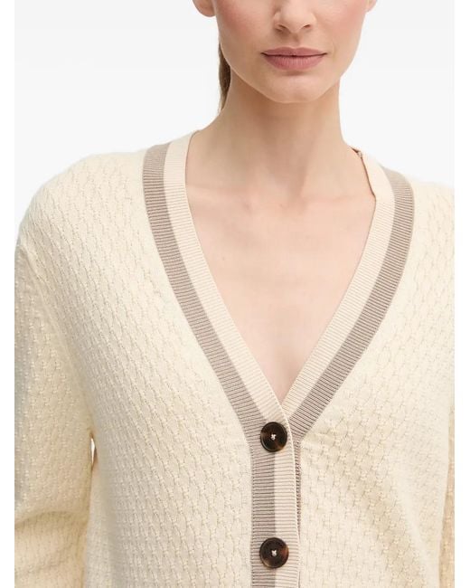 Gant Natural Button V-Neck Cardigan