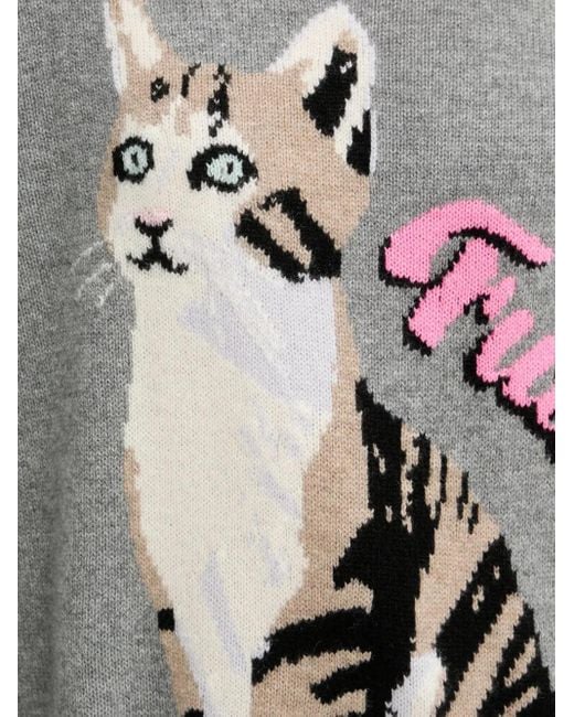 From Future Gray Cat-Detail Sweater