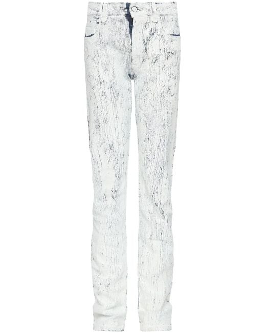 MM6 by Maison Margiela White Coated Jeans