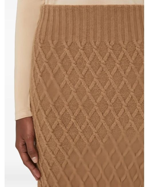 Max Mara Brown Gestrickter Minirock