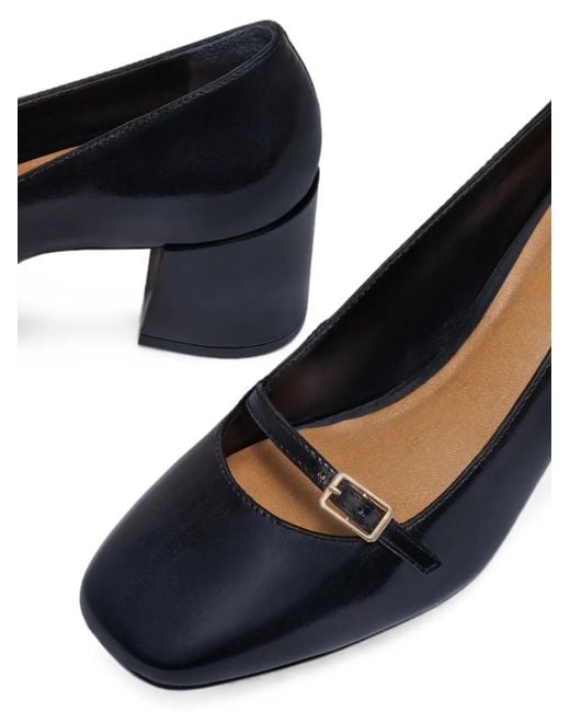 Bernardo Black Amelie Buckle-Strap Pumps