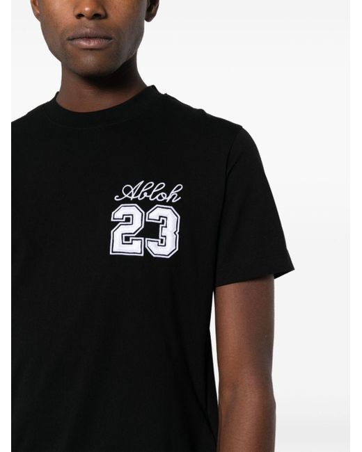 Off-White c/o Virgil Abloh T-Shirt mit "23"-Stickerei in Black für Herren