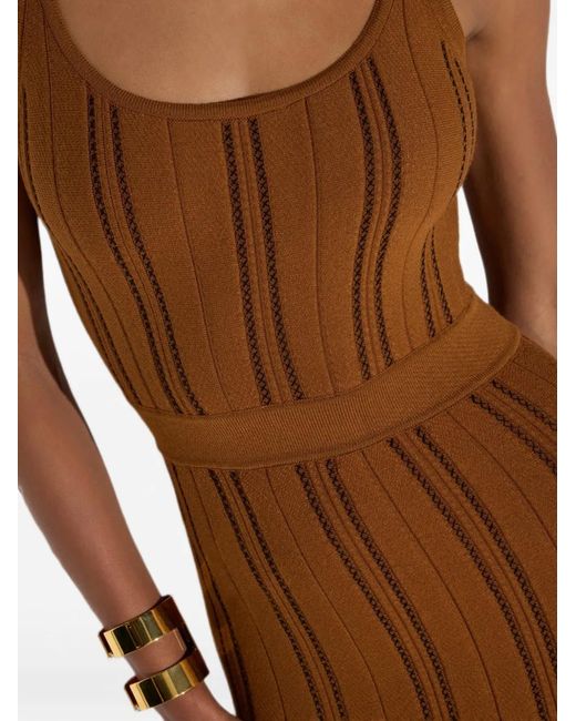 Elisabetta Franchi Brown Origami Dress