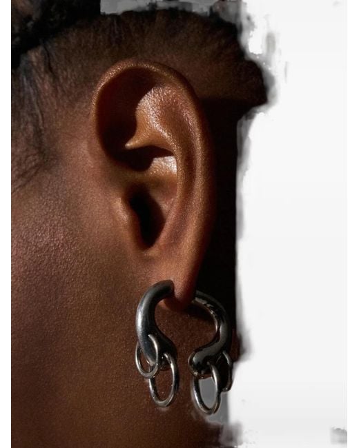 Panconesi Brown Helix Hoop Earrings