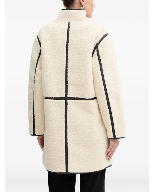 Morgan Natural Button Trim Coat
