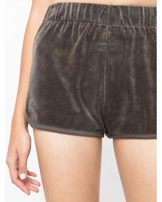 Fear Of God Gray Velour Elasticated Shorts