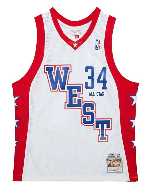 Mitchell & Ness Red Shaquille O'Neal 2004 Nba All-Star Game Jersey for men