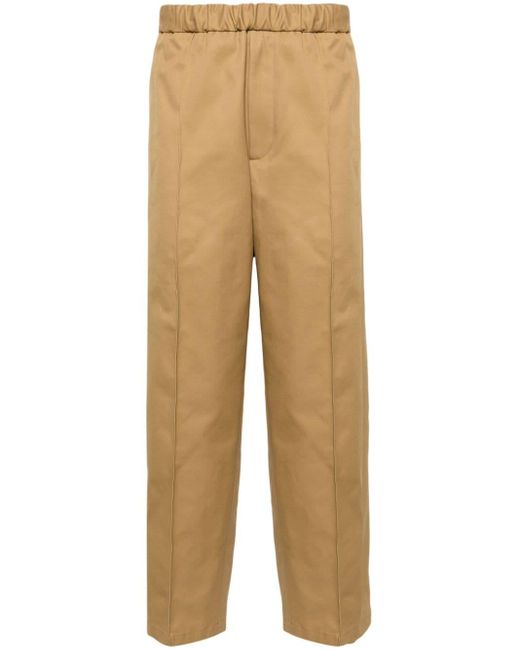 Pantalon en gabardine à coupe fuselée Jil Sander pour homme en coloris Natural