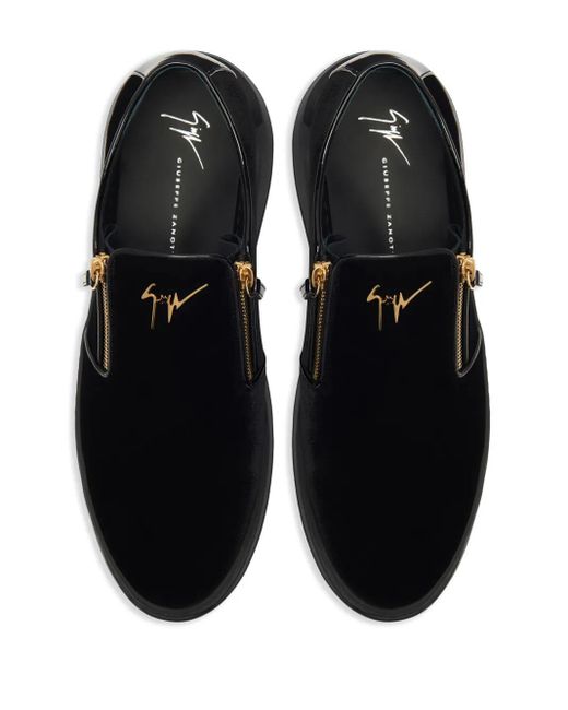 Giuseppe Zanotti Black Conley Zip Chunky Sneakers for men