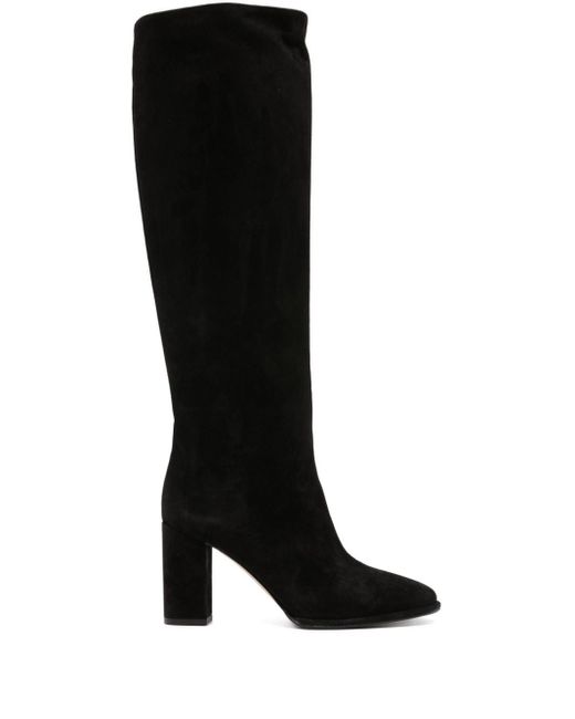 Le Silla Black Elsa 85mm Suede Boots