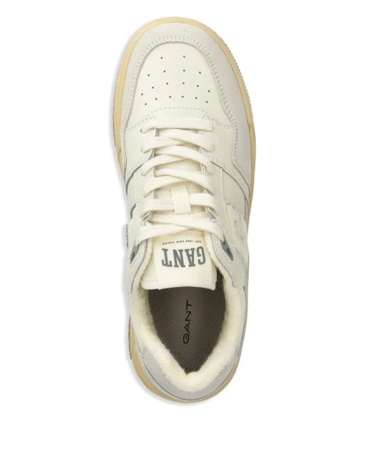Gant White Logo-Patch Sneakers